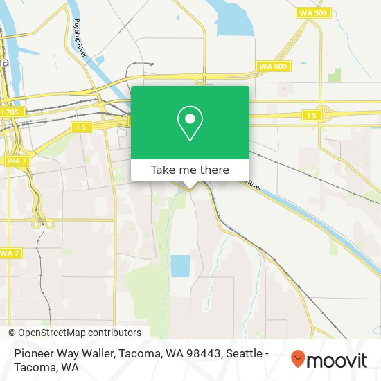 Mapa de Pioneer Way Waller, Tacoma, WA 98443