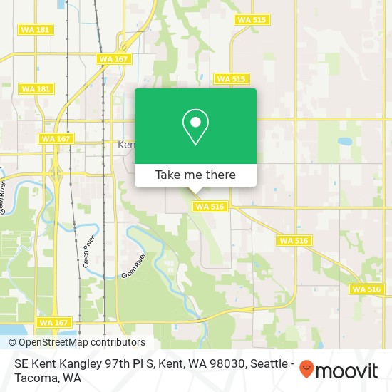 Mapa de SE Kent Kangley 97th Pl S, Kent, WA 98030