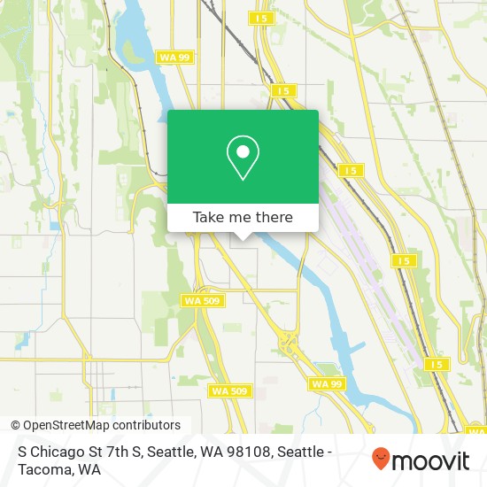 Mapa de S Chicago St 7th S, Seattle, WA 98108