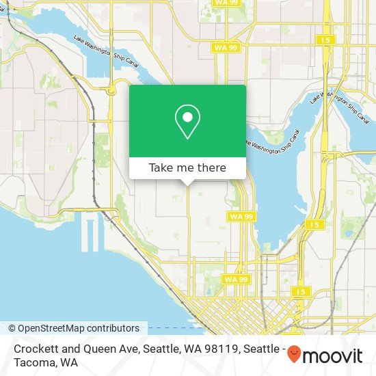 Mapa de Crockett and Queen Ave, Seattle, WA 98119