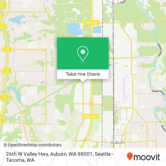 Mapa de 26th W Valley Hwy, Auburn, WA 98001