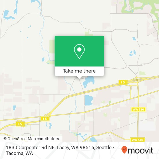 Mapa de 1830 Carpenter Rd NE, Lacey, WA 98516