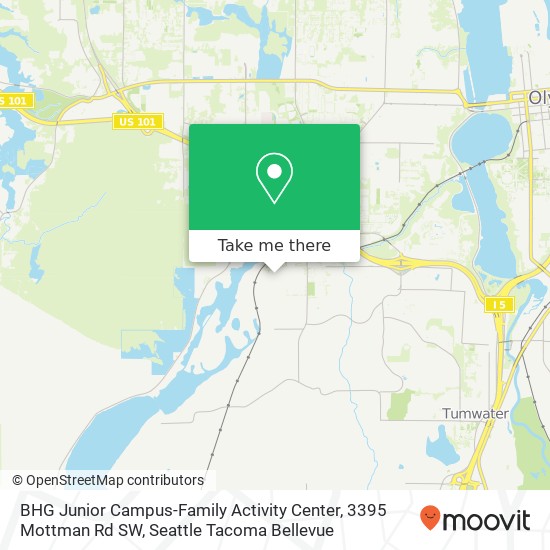 Mapa de BHG Junior Campus-Family Activity Center, 3395 Mottman Rd SW