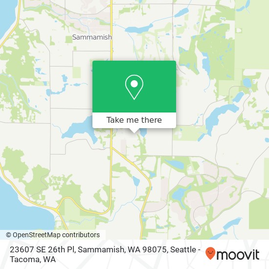 23607 SE 26th Pl, Sammamish, WA 98075 map