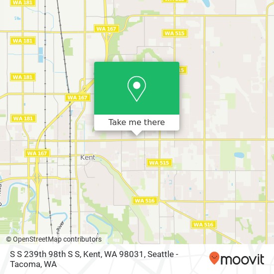 S S 239th 98th S S, Kent, WA 98031 map