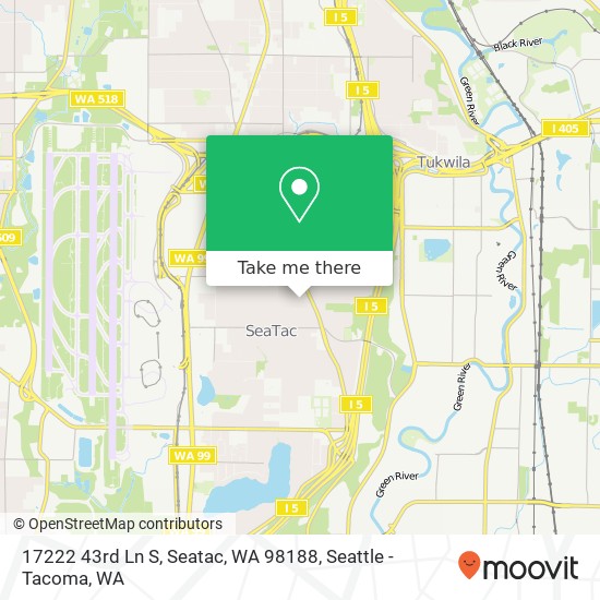 Mapa de 17222 43rd Ln S, Seatac, WA 98188