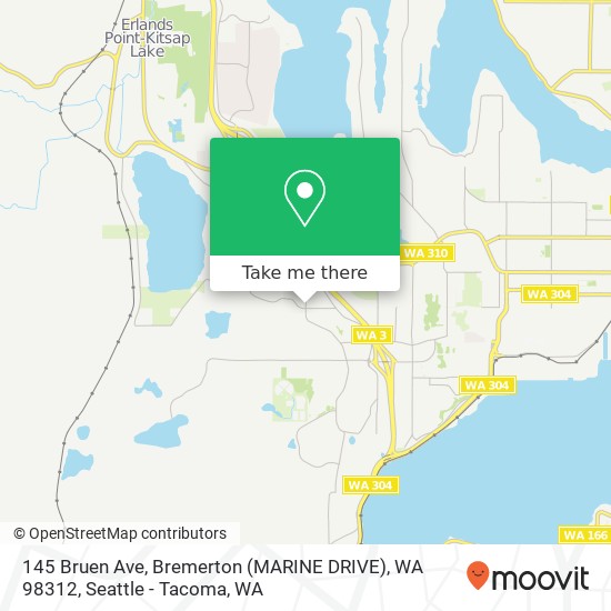 145 Bruen Ave, Bremerton (MARINE DRIVE), WA 98312 map