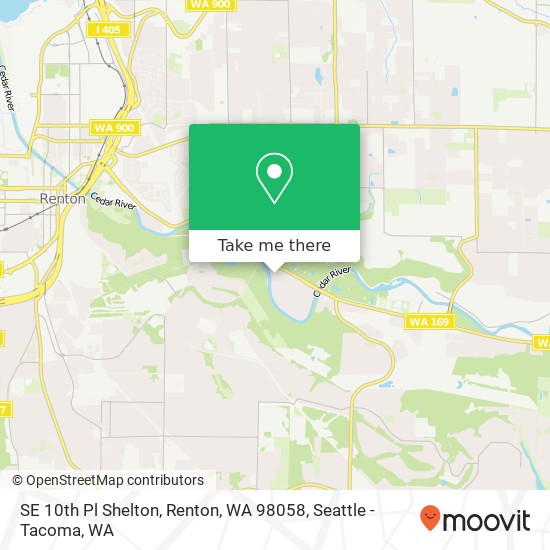 Mapa de SE 10th Pl Shelton, Renton, WA 98058