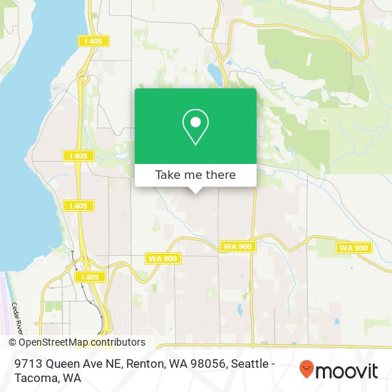 Mapa de 9713 Queen Ave NE, Renton, WA 98056