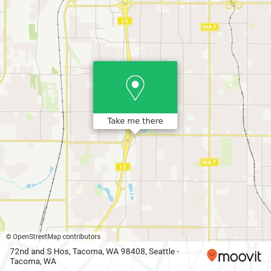 72nd and S Hos, Tacoma, WA 98408 map