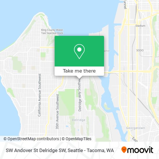 SW Andover St Delridge SW map