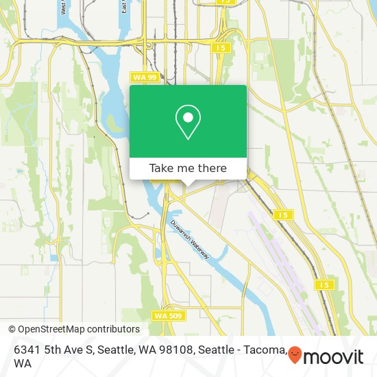 Mapa de 6341 5th Ave S, Seattle, WA 98108