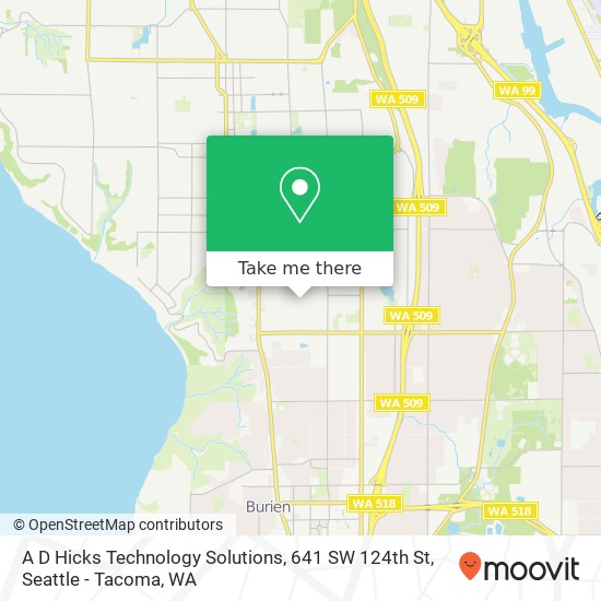 Mapa de A D Hicks Technology Solutions, 641 SW 124th St