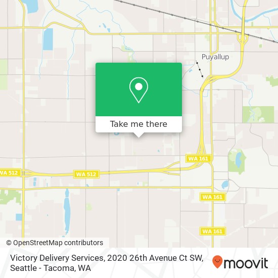 Mapa de Victory Delivery Services, 2020 26th Avenue Ct SW