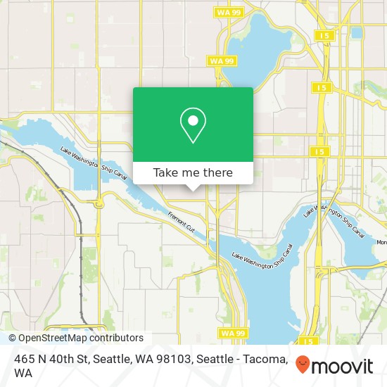 Mapa de 465 N 40th St, Seattle, WA 98103