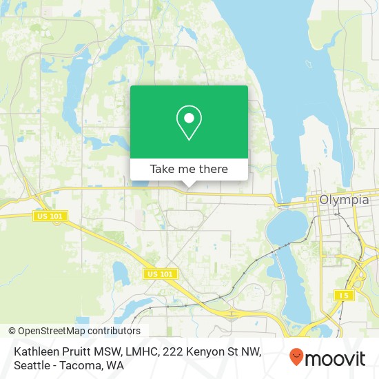 Mapa de Kathleen Pruitt MSW, LMHC, 222 Kenyon St NW