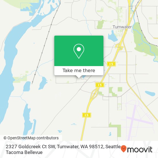 Mapa de 2327 Goldcreek Ct SW, Tumwater, WA 98512