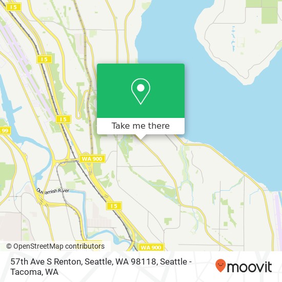 Mapa de 57th Ave S Renton, Seattle, WA 98118