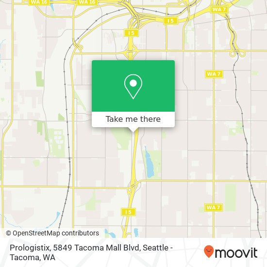 Mapa de Prologistix, 5849 Tacoma Mall Blvd