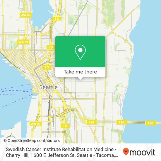 Mapa de Swedish Cancer Institute Rehabilitation Medicine - Cherry Hill, 1600 E Jefferson St