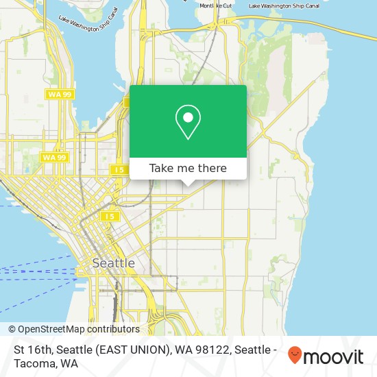 Mapa de St 16th, Seattle (EAST UNION), WA 98122