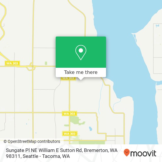 Mapa de Sungate Pl NE William E Sutton Rd, Bremerton, WA 98311