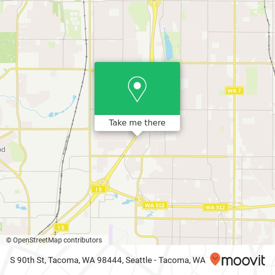 Mapa de S 90th St, Tacoma, WA 98444