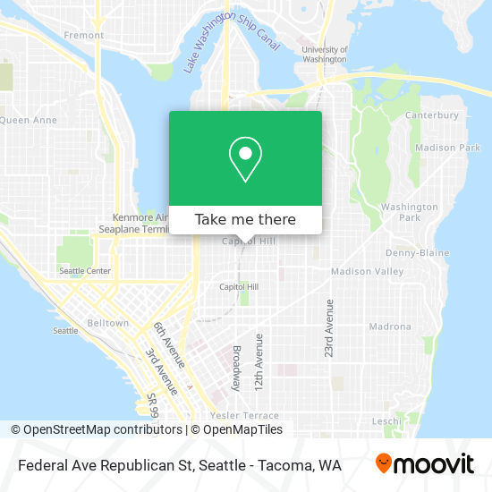 Mapa de Federal Ave Republican St