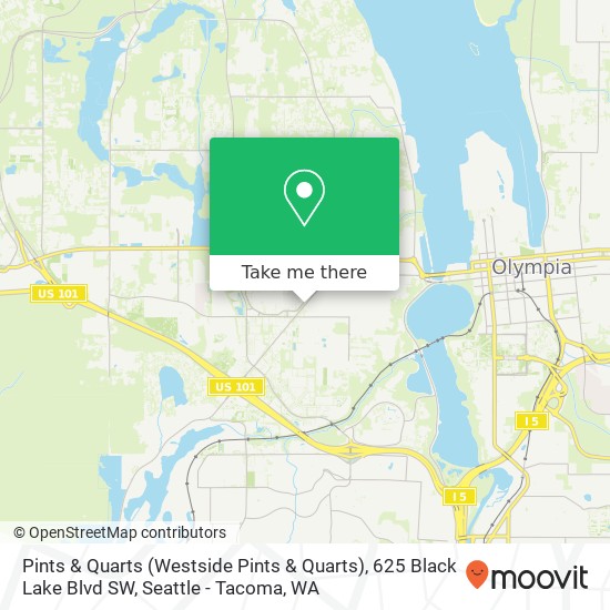 Mapa de Pints & Quarts (Westside Pints & Quarts), 625 Black Lake Blvd SW