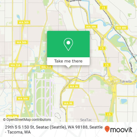 Mapa de 29th S S 150 St, Seatac (Seattle), WA 98188