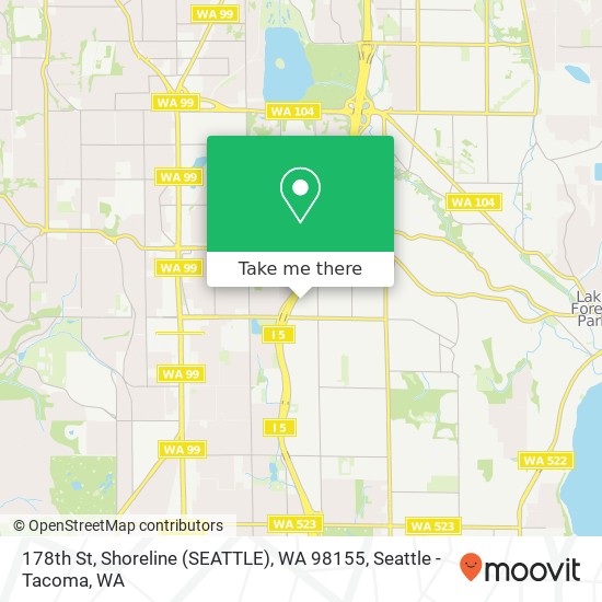 178th St, Shoreline (SEATTLE), WA 98155 map