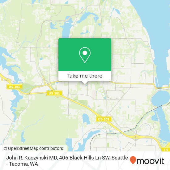 Mapa de John R. Kuczynski MD, 406 Black Hills Ln SW