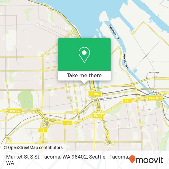 Mapa de Market St S St, Tacoma, WA 98402