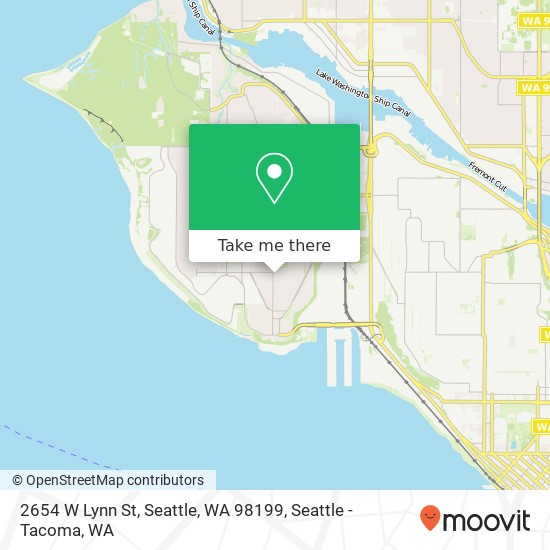 Mapa de 2654 W Lynn St, Seattle, WA 98199