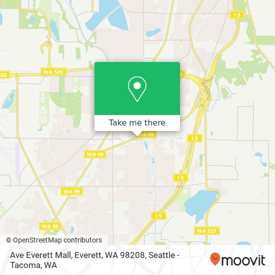 Mapa de Ave Everett Mall, Everett, WA 98208