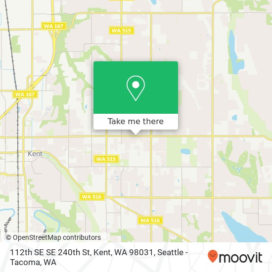 Mapa de 112th SE SE 240th St, Kent, WA 98031