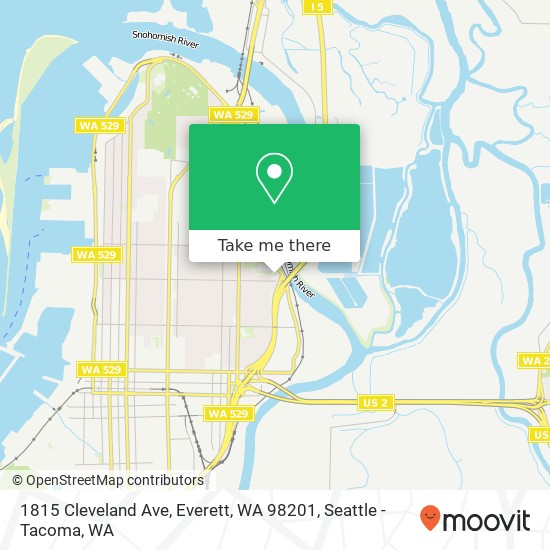 Mapa de 1815 Cleveland Ave, Everett, WA 98201