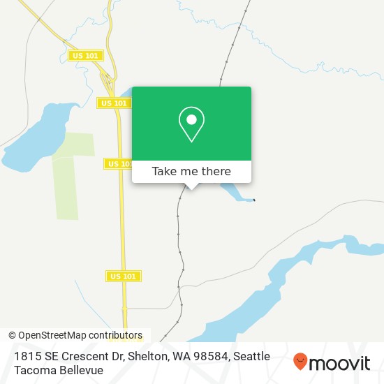 Mapa de 1815 SE Crescent Dr, Shelton, WA 98584