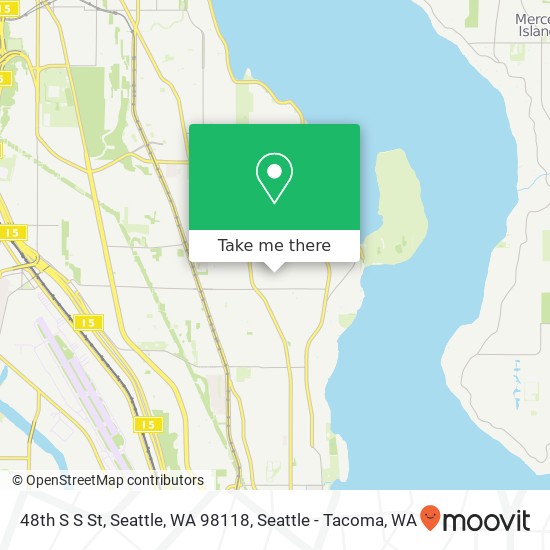48th S S St, Seattle, WA 98118 map