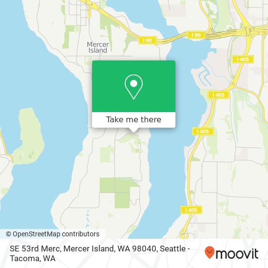 Mapa de SE 53rd Merc, Mercer Island, WA 98040