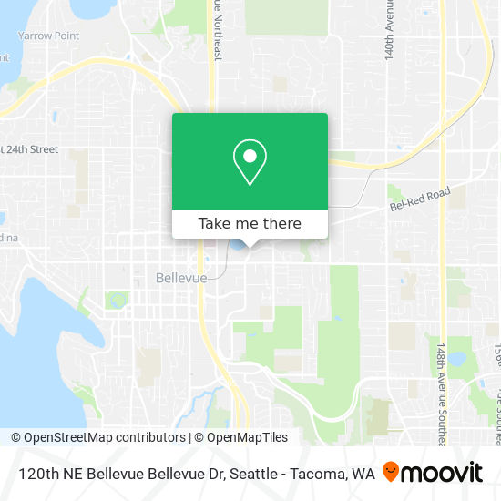 Mapa de 120th NE Bellevue Bellevue Dr