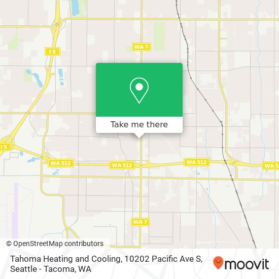 Tahoma Heating and Cooling, 10202 Pacific Ave S map