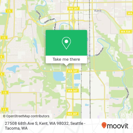 Mapa de 27508 68th Ave S, Kent, WA 98032