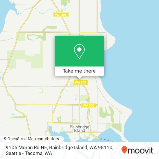 Mapa de 9106 Moran Rd NE, Bainbridge Island, WA 98110