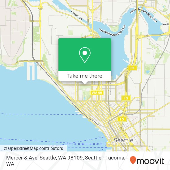 Mapa de Mercer & Ave, Seattle, WA 98109