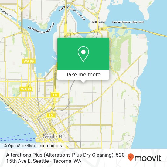 Mapa de Alterations Plus (Alterations Plus Dry Cleaning), 520 15th Ave E