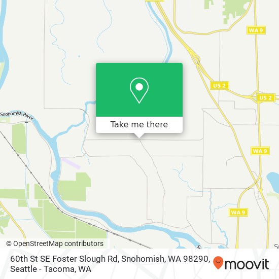 60th St SE Foster Slough Rd, Snohomish, WA 98290 map