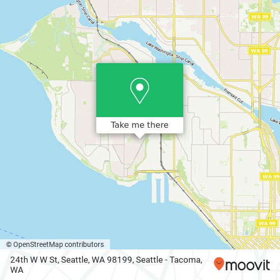 Mapa de 24th W W St, Seattle, WA 98199