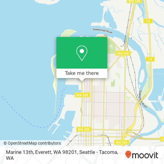 Mapa de Marine 13th, Everett, WA 98201