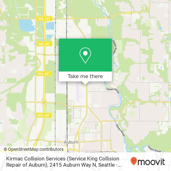 Mapa de Kirmac Collision Services (Service King Collision Repair of Auburn), 2415 Auburn Way N